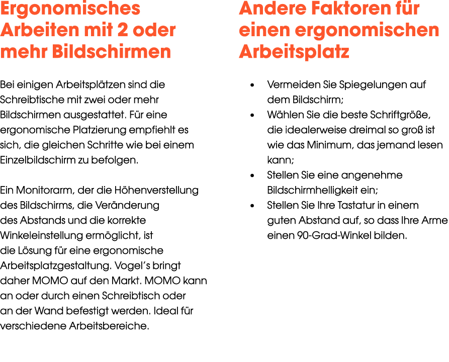 Ergonomisches Arbeiten mit 2 oder mehr Bildschirmen Bei einigen Arbeitspl tzen sind die Schreibtische mit zwei oder ...